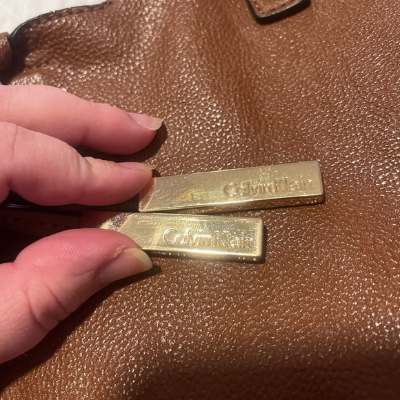 Calvin Klein Satchel Shoulder Brown Bag. - Picture 3 of 9